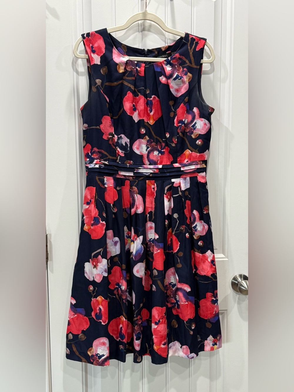 Ellen Tracy Women’s Size 10 Watercolor Floral Fit & Flare Midi Dress EUC